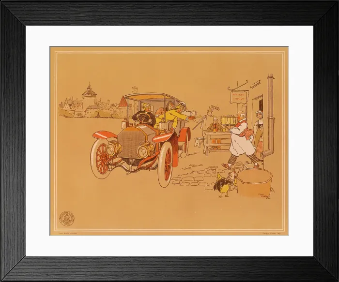 Framed Print : Poster advertising Berliet cars, 1906. Artist: Rene Vincent Framed Print : Poster advertising Berliet cars, 1906. Artist: Rene Vincent