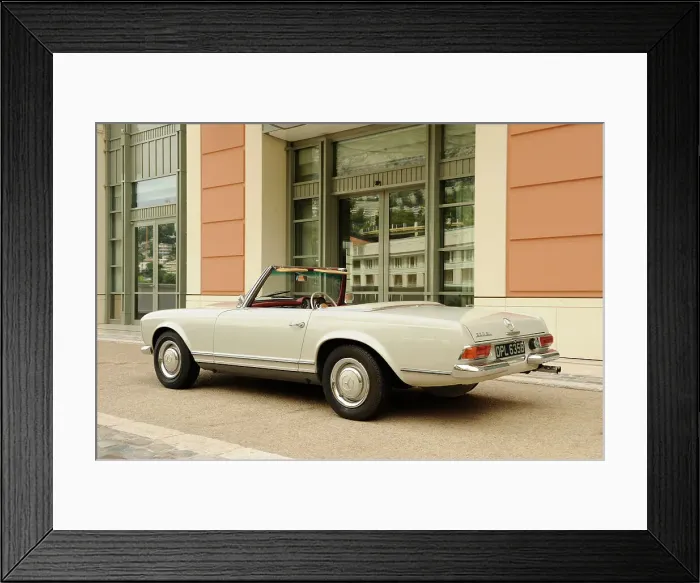 Framed Print : Mercedes Benz 230SL 1963. Artist: Simon Clay Framed Print : Mercedes Benz 230SL 1963. Artist: Simon Clay
