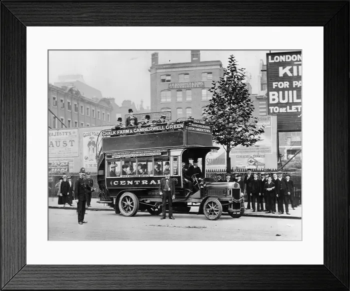 Framed Print : 1908 Leyland bus, (c1908?) Framed Print : 1908 Leyland bus, (c1908?)