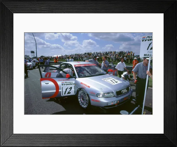 Framed Print : Yvan Muller's Audi A4 on starting grid, Thruxton circuit, Andover, Hampshire, 1998 Framed Print : Yvan Muller's Audi A4 on starting grid, Thruxton circuit, Andover, Hampshire, 1998