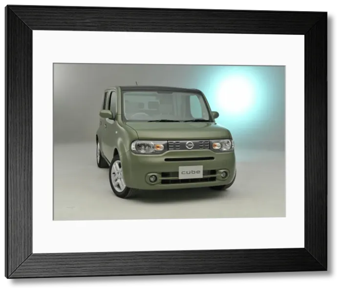 Framed Print : Nissan Cube 2008. Artist: Simon Clay Framed Print : Nissan Cube 2008. Artist: Simon Clay
