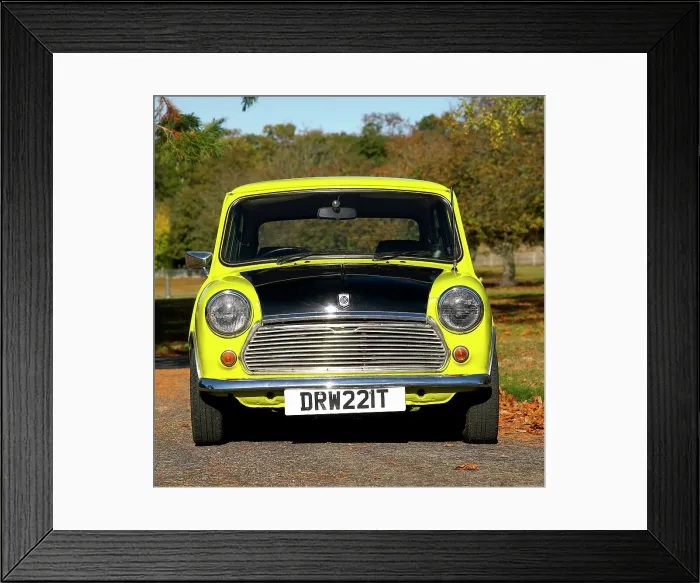 Framed Print : Mr.Bean's Mini from the tv programme of the same name