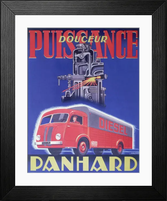 Framed Print : Poster advertising Panhard, 1948 Framed Print : Poster advertising Panhard, 1948