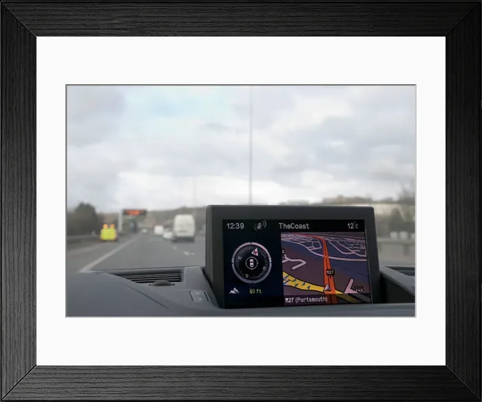 Framed Print : Satellite navigation system in Alfa Romeo Giulietta 2011 Framed Print : Satellite navigation system in Alfa Romeo Giulietta 2011