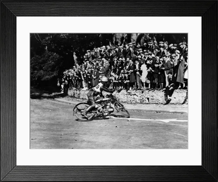 Framed Print : Jack Robinson on a Norton bike, during an Amateur TT race, 1925 Framed Print : Jack Robinson on a Norton bike, during an Amateur TT race, 1925
