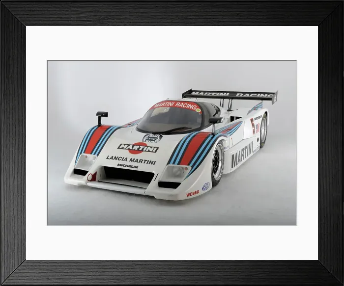 Framed Print : Lancia Martini Le Mans car chasis no 0007 1983. Artist: Simon Clay Framed Print : Lancia Martini Le Mans car chasis no 0007 1983. Artist: Simon Clay