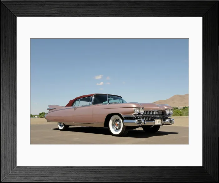 Framed Print : Cadillac Eldorado 1959. Artist: Simon Clay Framed Print : Cadillac Eldorado 1959. Artist: Simon Clay