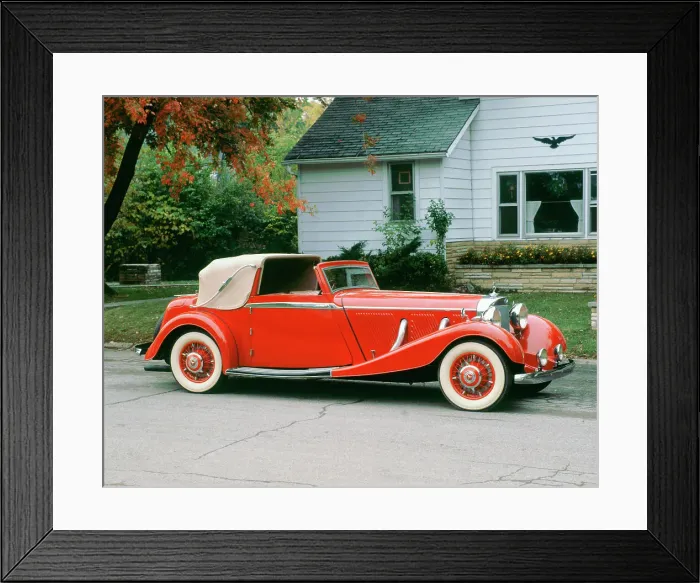 Framed Print : 1936 Mercedes Benz 500K Sedanca Drophead Framed Print : 1936 Mercedes Benz 500K Sedanca Drophead
