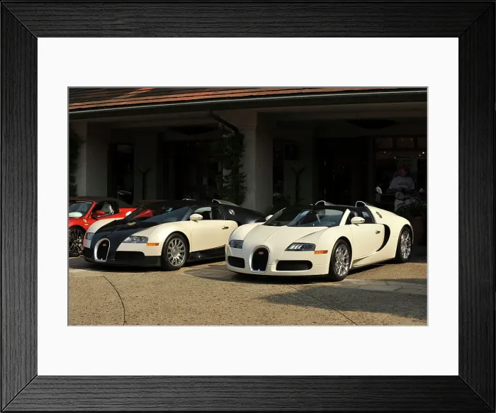 Framed Print : Group of Bugatti Veyron cars Framed Print : Group of Bugatti Veyron cars
