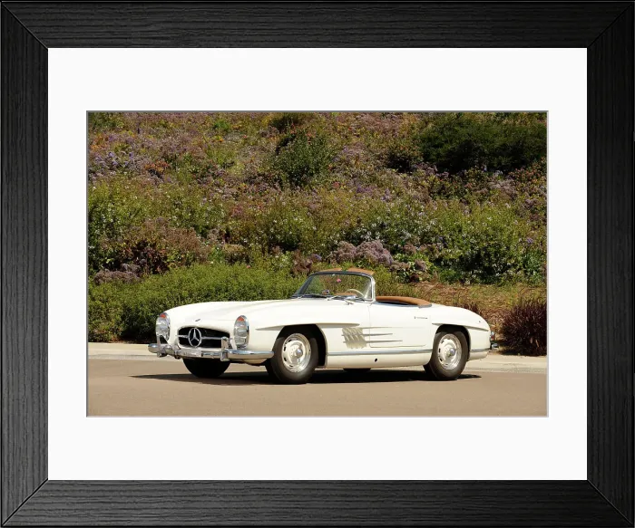 Framed Print : Mercedes Benz 300 SL roadster 1958. Artist: Simon Clay Framed Print : Mercedes Benz 300 SL roadster 1958. Artist: Simon Clay