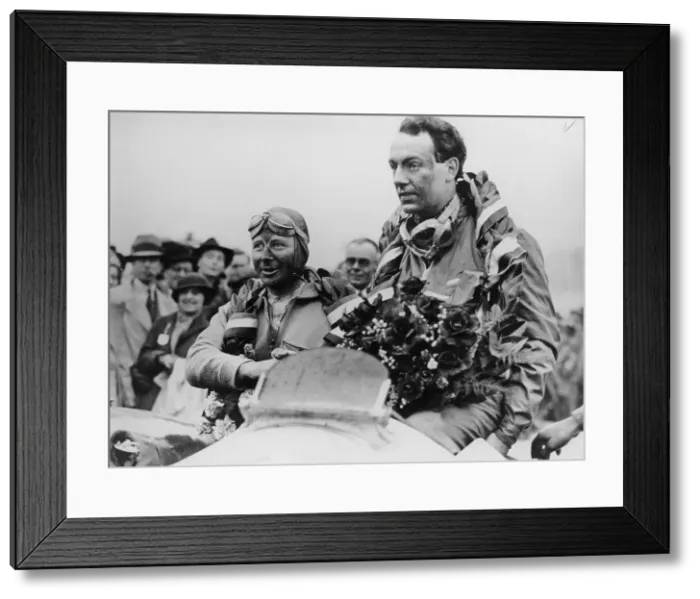 Framed Print : Whitney Straight and the Hon Brian Lewis, Brooklands, 1934