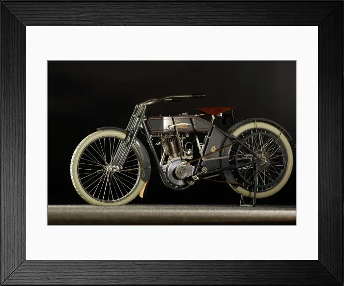 Framed Print : Harley Davidson model X8A 1912. Artist: Simon Clay Framed Print : Harley Davidson model X8A 1912. Artist: Simon Clay