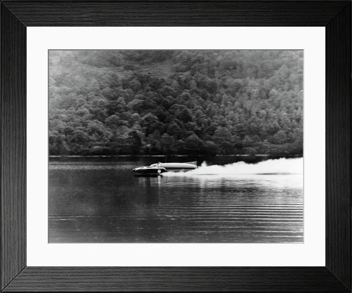 Framed Print : Bluebird on Coniston Water, Cumbria, November 1958 Framed Print : Bluebird on Coniston Water, Cumbria, November 1958