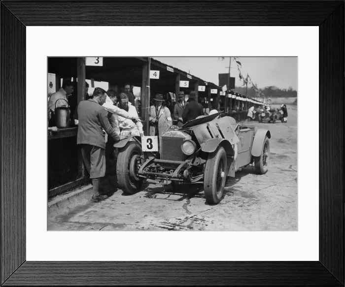 Framed Print : Dudley Froy with the 4.5 litre Invictas type, at Brooklands, Surrey, 1931 Framed Print : Dudley Froy with the 4.5 litre Invictas type, at Brooklands, Surrey, 1931