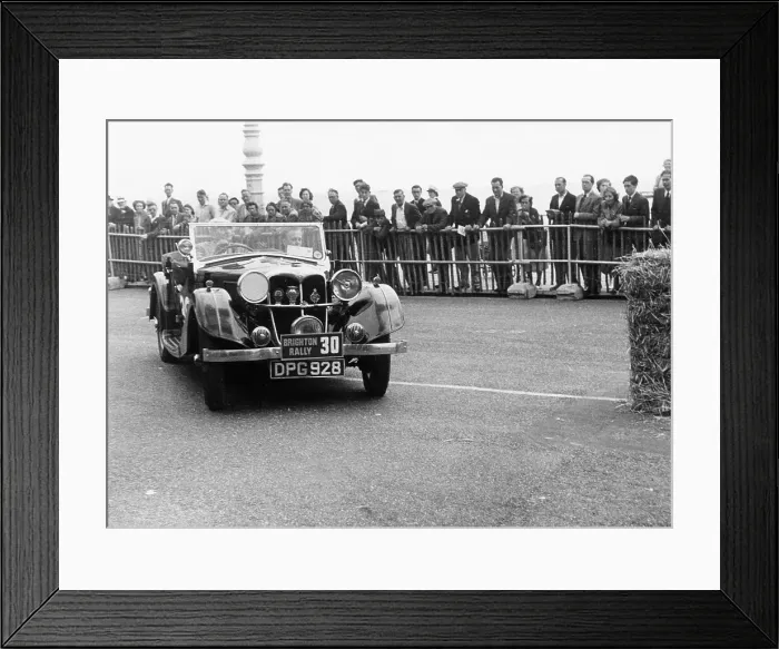 Framed Print : 1937 Riley Lynx on the 1952 Brighton rally Framed Print : 1937 Riley Lynx on the 1952 Brighton rally