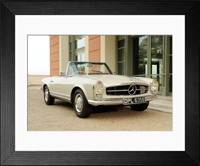 Framed Print : Mercedes Benz 230SL 1963. Artist: Simon Clay Framed Print : Mercedes Benz 230SL 1963. Artist: Simon Clay