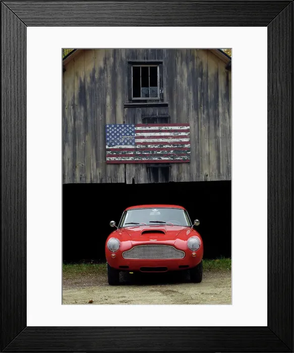 Framed Print : Aston Martin DB4 GT by Touring 1960. Artist: Simon Clay