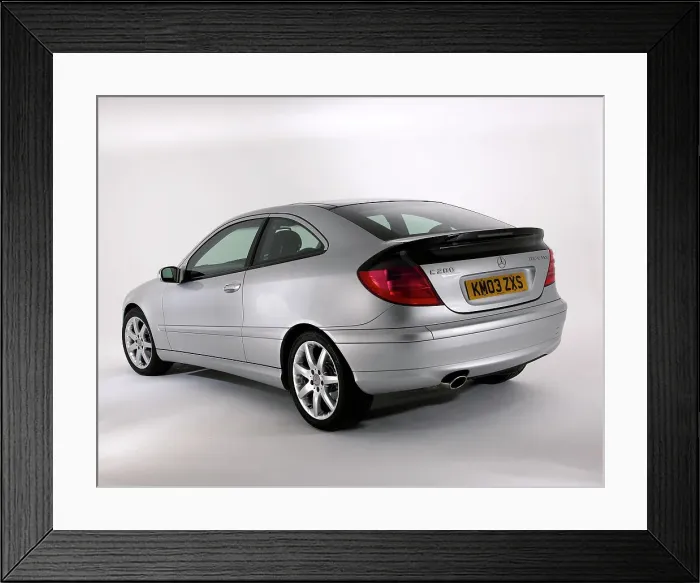 Framed Print : 2003 Mercedes Benz C200k Coupe Framed Print : 2003 Mercedes Benz C200k Coupe