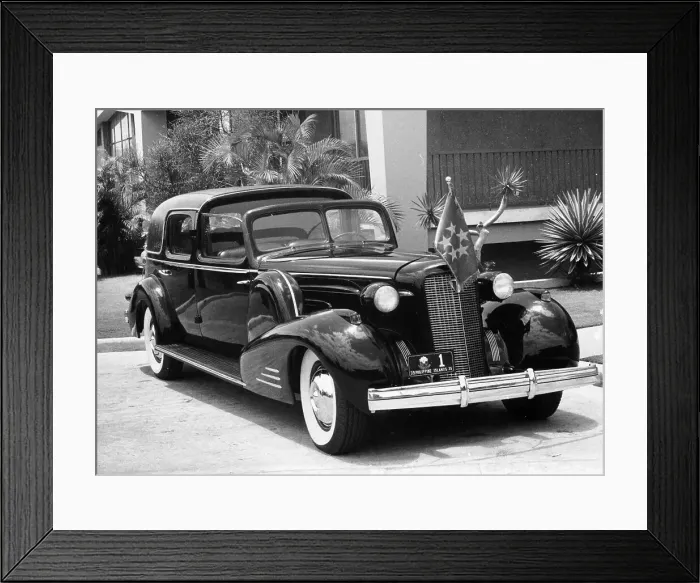 Framed Print : 1937 Cadillac V12 car built for President Quezon of the Philippines, (c1937?) Framed Print : 1937 Cadillac V12 car built for President Quezon of the Philippines, (c1937?)