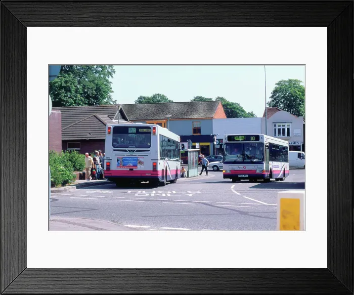 Framed Print : Bus Stop in Southampton Framed Print : Bus Stop in Southampton