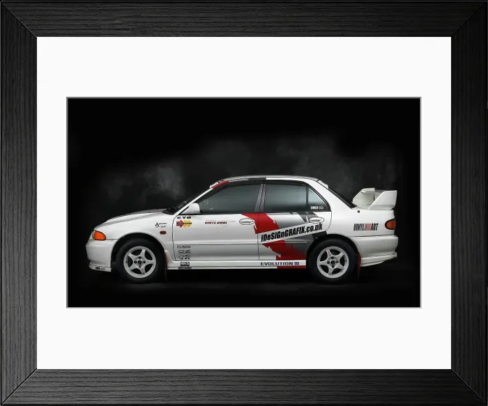 Framed Print : 1995 Mitsubishi Lancer Evo 3 Framed Print : 1995 Mitsubishi Lancer Evo 3