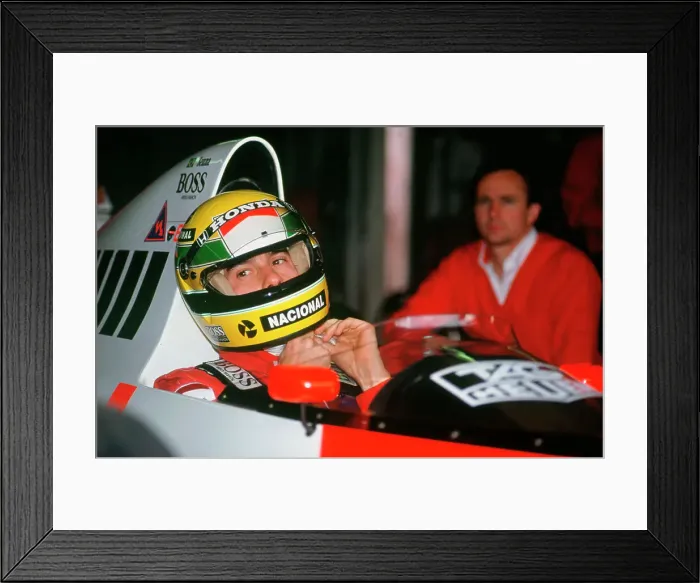 Framed Print : Ayrton Senna in the McLaren MP4-5 at 1989 British Grand Prix, Silverstone Framed Print : Ayrton Senna in the McLaren MP4-5 at 1989 British Grand Prix, Silverstone