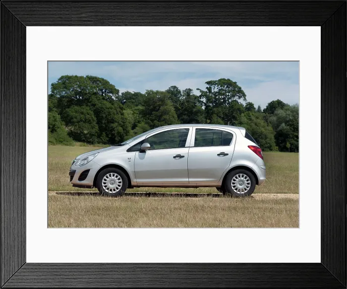 Framed Print : 2013 Vauxhall Corsa 1.2 Eco Flex Framed Print : 2013 Vauxhall Corsa 1.2 Eco Flex