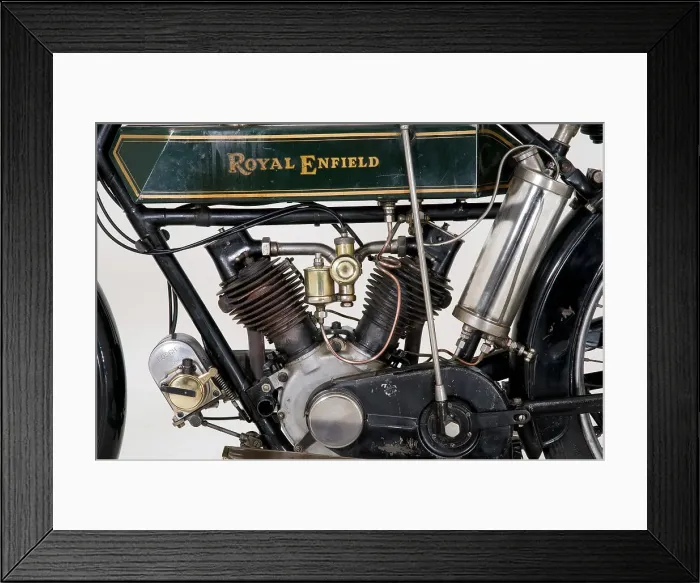 Framed Print : 1914 Royal Enfield 3hp motorcycle Framed Print : 1914 Royal Enfield 3hp motorcycle