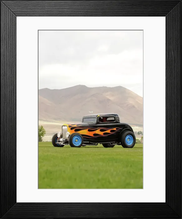 Framed Print : Ford Coupe Custom 1934. Artist: Simon Clay Framed Print : Ford Coupe Custom 1934. Artist: Simon Clay
