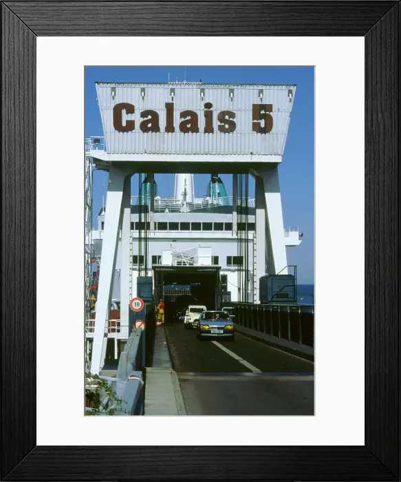 Framed Print : Cars boarding ferry at Calais Framed Print : Cars boarding ferry at Calais