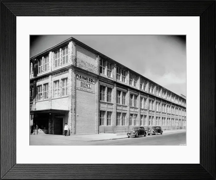 Framed Print : The Daimler-Benz factory, Stuttgart, Germany, c1950 Framed Print : The Daimler-Benz factory, Stuttgart, Germany, c1950