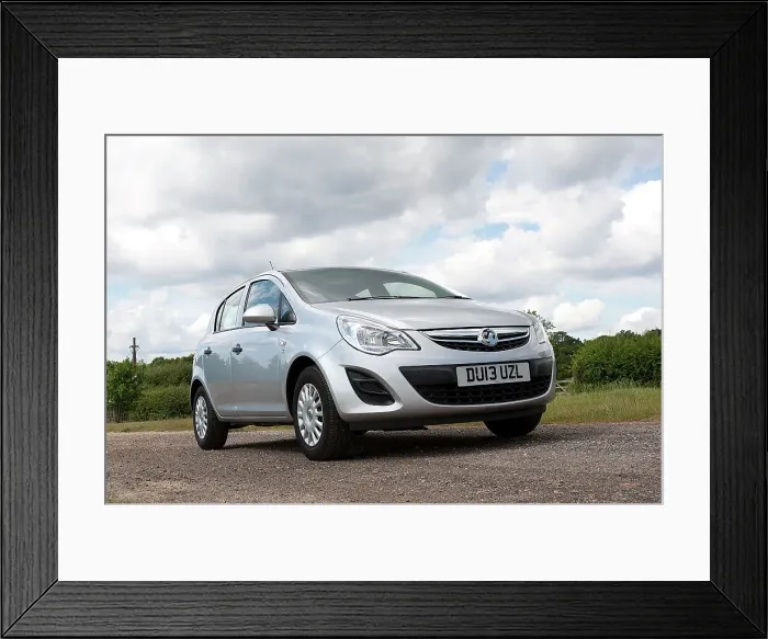 Framed Print : 2013 Vauxhall Corsa 1.2 Eco Flex Framed Print : 2013 Vauxhall Corsa 1.2 Eco Flex