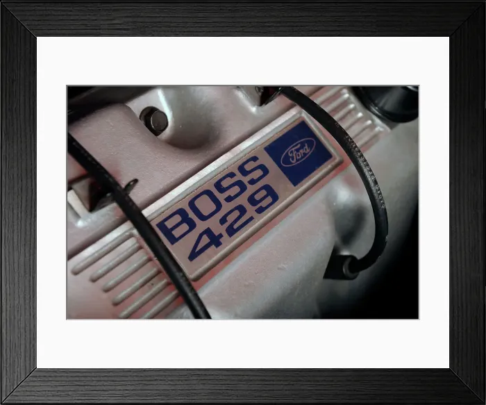Framed Print : Ford Mustang Boss 429 1970. Artist: Simon Clay Framed Print : Ford Mustang Boss 429 1970. Artist: Simon Clay