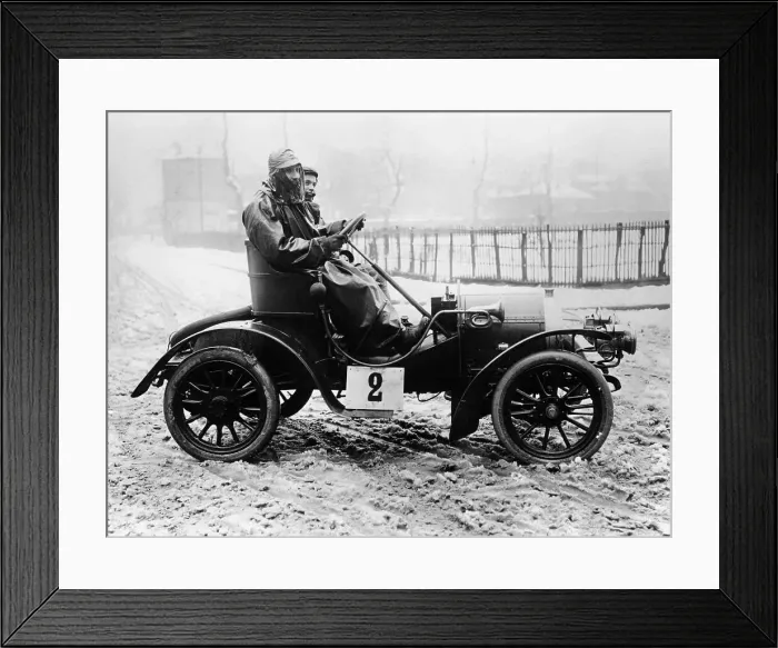 Framed Print : A Gregoire car with driver and passenger, Concours des Voiturettes, 1905 Framed Print : A Gregoire car with driver and passenger, Concours des Voiturettes, 1905