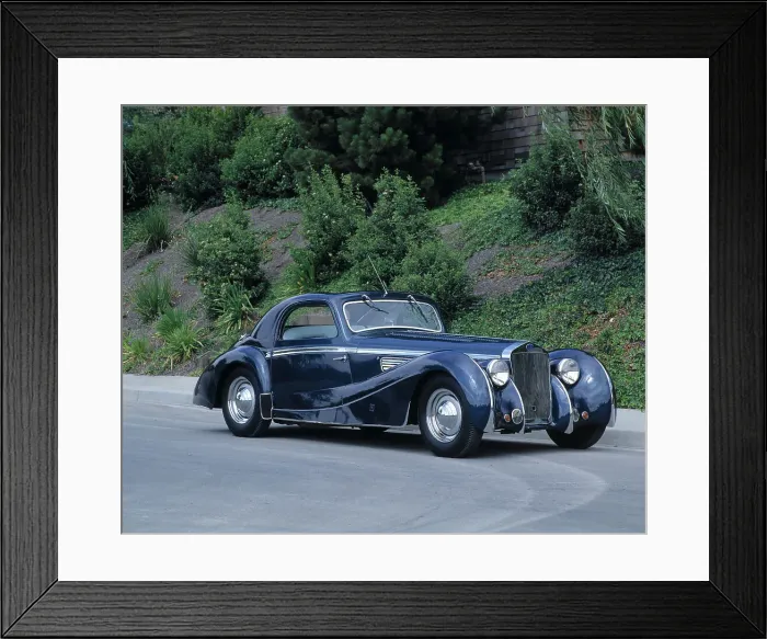Framed Print : 1937 Delage D8