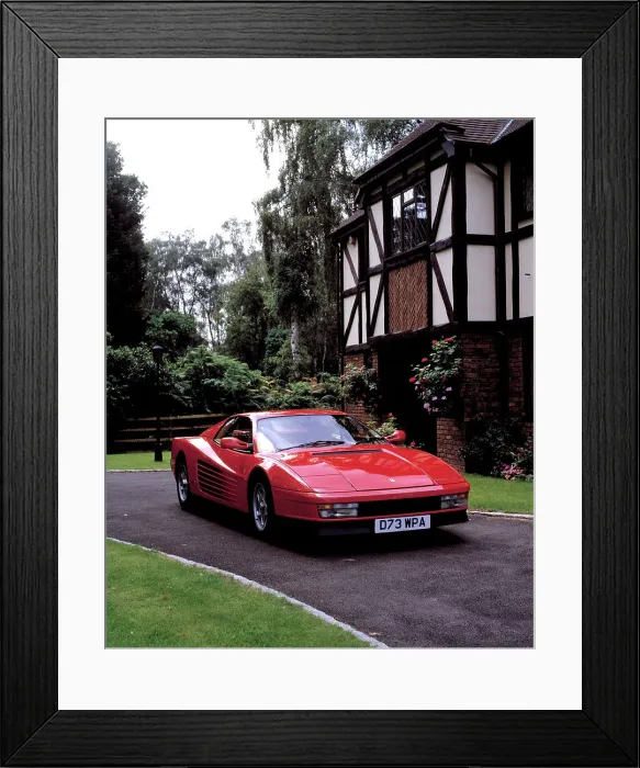 Framed Print : 1987 Ferrari Testarossa
