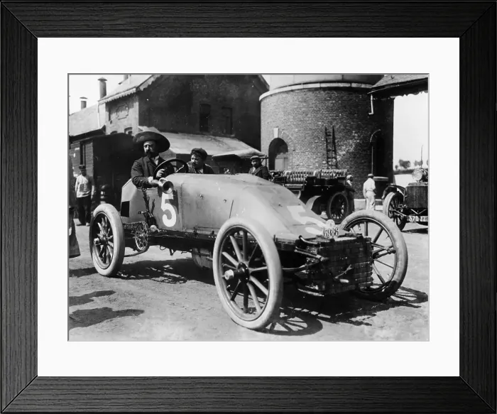 Framed Print : Pipe car driven by Lucien Hautvast, Circuit des Ardennes, Belgium, 1904 Framed Print : Pipe car driven by Lucien Hautvast, Circuit des Ardennes, Belgium, 1904