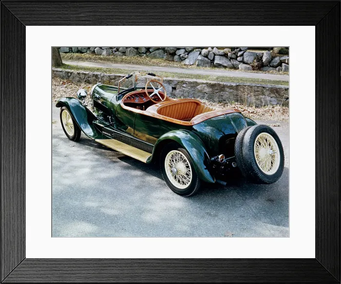 Framed Print : A 1928 Bugatti Type 44 viewed from the rear Framed Print : A 1928 Bugatti Type 44 viewed from the rear