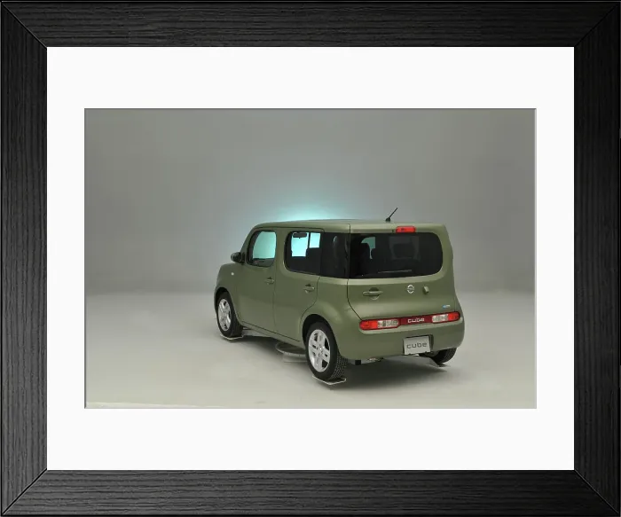 Framed Print : Nissan Cube 2008. Artist: Simon Clay Framed Print : Nissan Cube 2008. Artist: Simon Clay