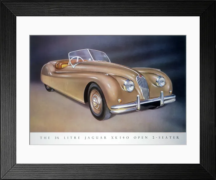 Framed Print : Poster advertising a Jaguar XK 140, 1954 Framed Print : Poster advertising a Jaguar XK 140, 1954
