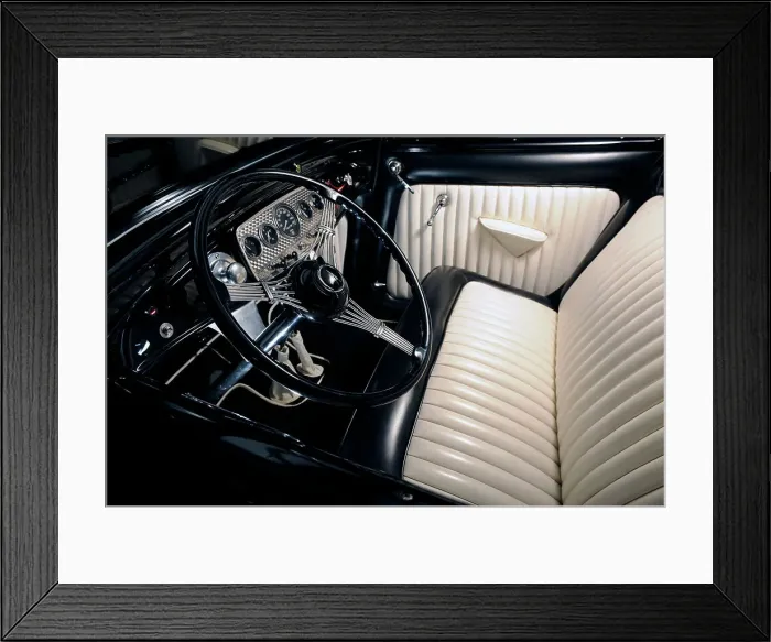 Framed Print : Ford 3 Window Coupe 1932. Artist: Simon Clay Framed Print : Ford 3 Window Coupe 1932. Artist: Simon Clay
