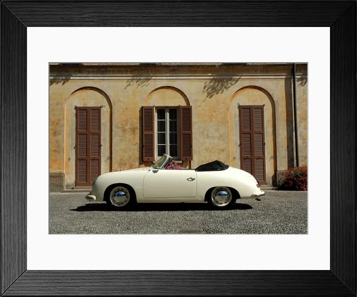 Framed Print : 1954 Porsche 356 1300S Cabriolet Framed Print : 1954 Porsche 356 1300S Cabriolet