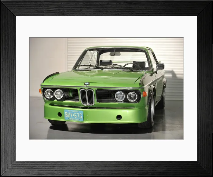 Framed Print : BMW 3.0 CSL BAT 1975. Artist: Simon Clay Framed Print : BMW 3.0 CSL BAT 1975. Artist: Simon Clay