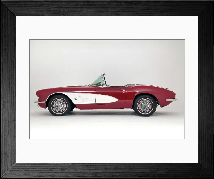 Framed Print : 1961 Chevrolet Corvette C1 Convertible Framed Print : 1961 Chevrolet Corvette C1 Convertible