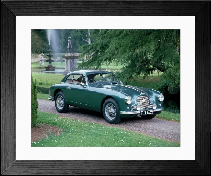 Framed Print : A 1952 Aston Martin DB2 saloon car photographed in a stately garden Framed Print : A 1952 Aston Martin DB2 saloon car photographed in a stately garden