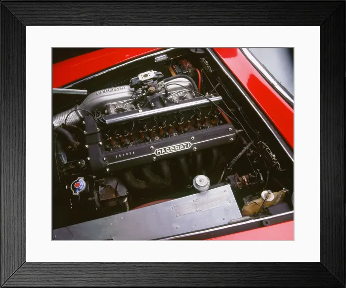 Framed Print : 1964 Maserati Sebring 3500gt engine Framed Print : 1964 Maserati Sebring 3500gt engine