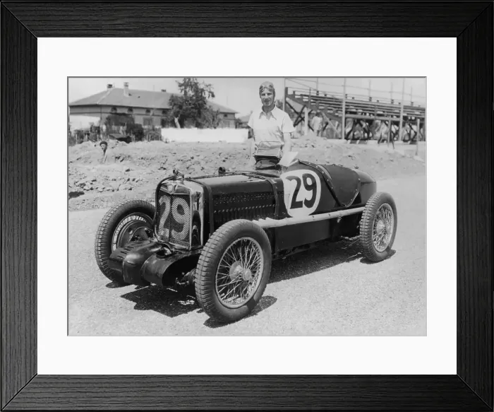 Framed Print : Dick Seaman with his MG K3 Magnette, 1934 Framed Print : Dick Seaman with his MG K3 Magnette, 1934