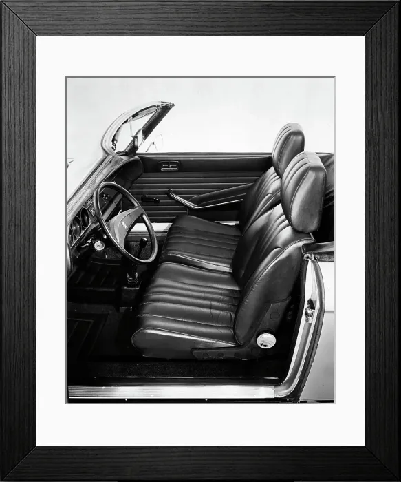 Framed Print : 1973 Peugeot 304 Cabriolets interior Framed Print : 1973 Peugeot 304 Cabriolets interior