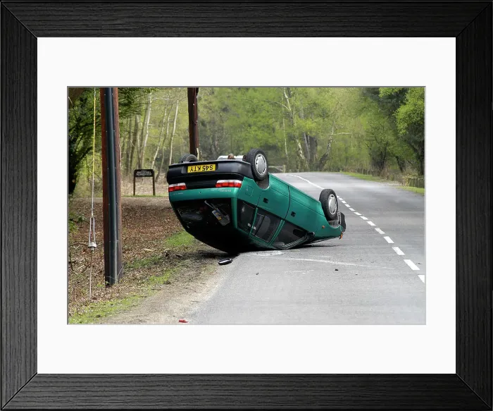 Framed Print : 1998 Suzuki Swift Accident in 2004 Framed Print : 1998 Suzuki Swift Accident in 2004