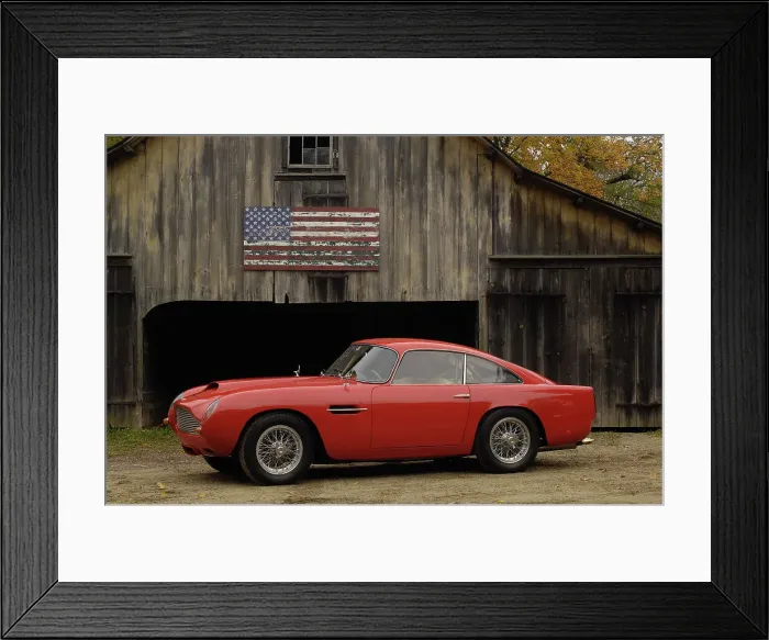 Framed Print : Aston Martin DB4 GT by Touring 1960. Artist: Simon Clay Framed Print : Aston Martin DB4 GT by Touring 1960. Artist: Simon Clay